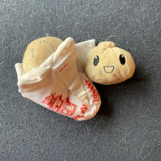 toy bao in takeout box